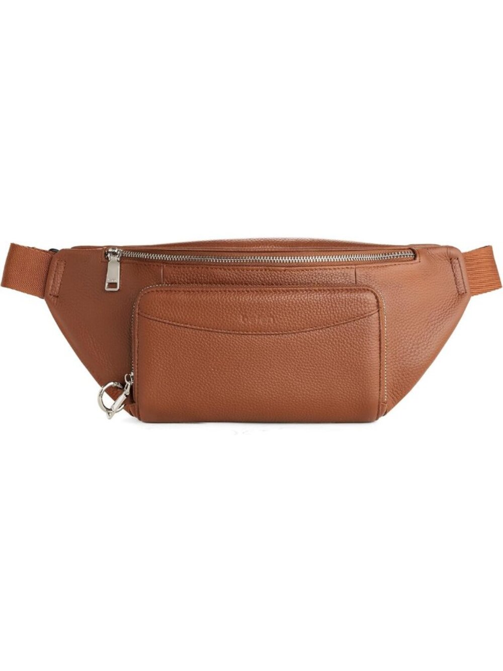 Stylish Real Leather Anti-Theft Crossbody Fanny Pack for Women - Brown